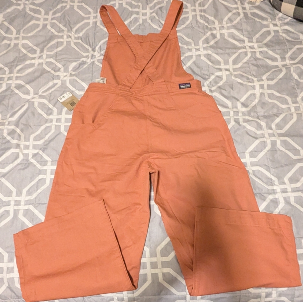 NWT Patagonia Overalls. Ankle Length Wide Leg Peach Color .Size 12. - Picture 6 of 16